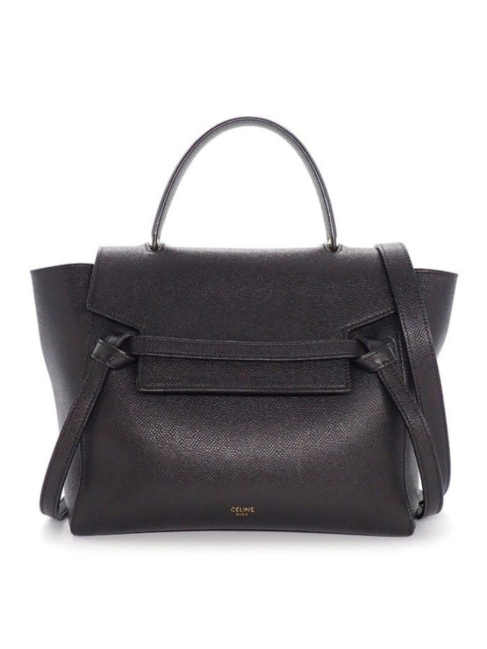 Celine Shoulder Bag Micro Black Calfskin Gold